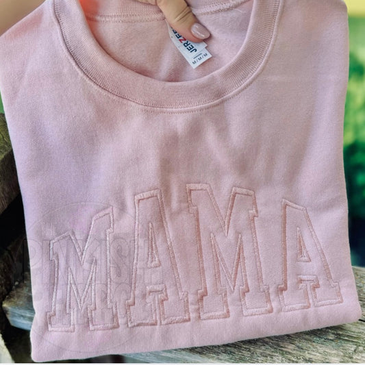 MAMA Monochrome Embroidered Crew