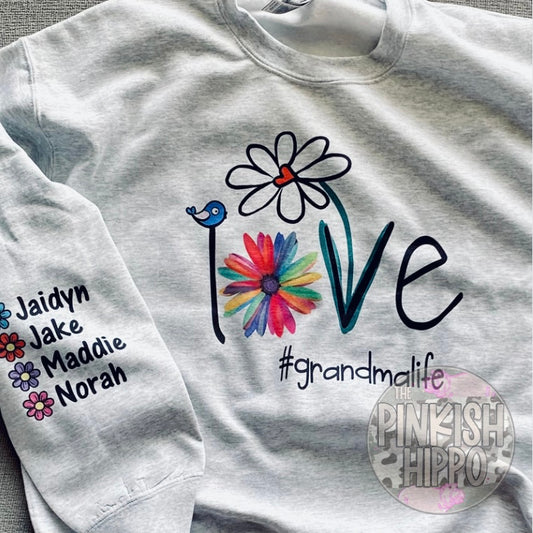 LOVE- Grandmalife Personalized Crew